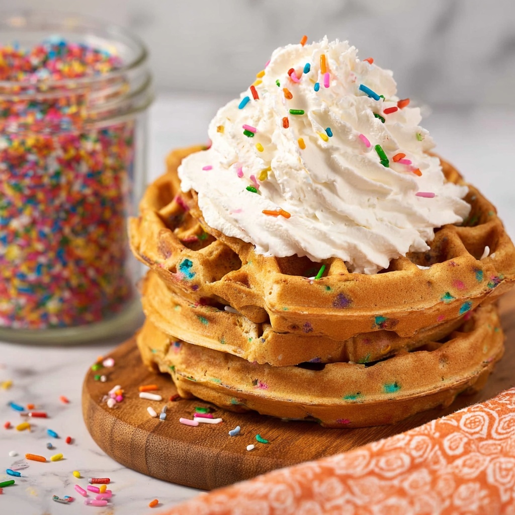 Birthday Cake Waffles Recipe - Recipe Image