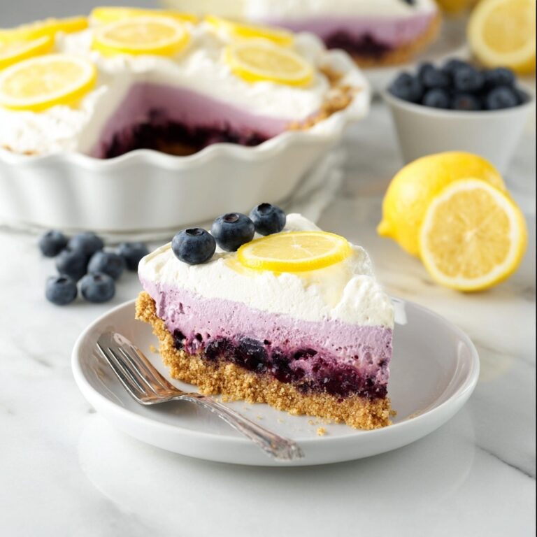 No Bake Blueberry Cream Pie Recipe