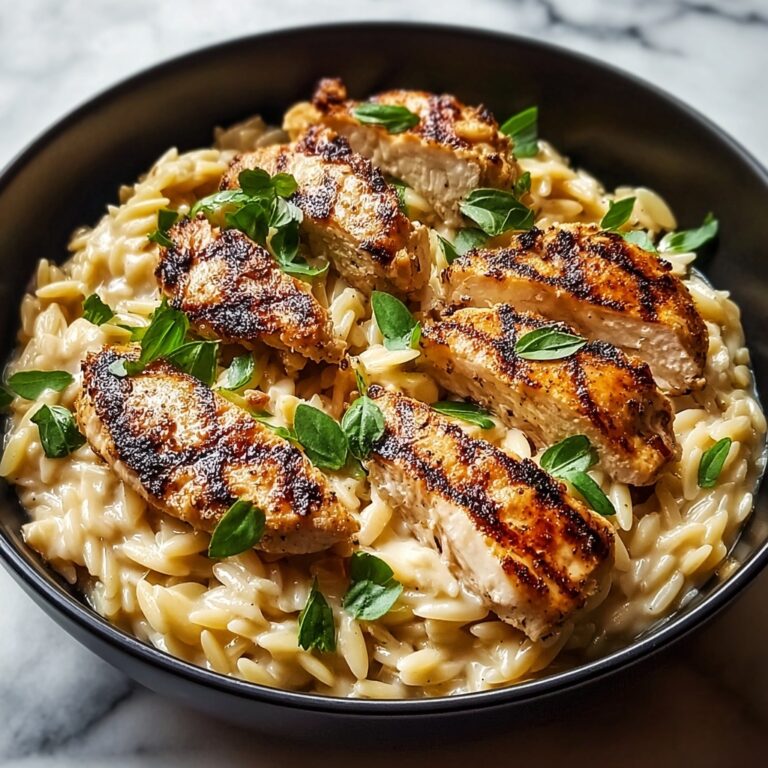 Creamy Parmesan Chicken and Orzo Skillet Recipe