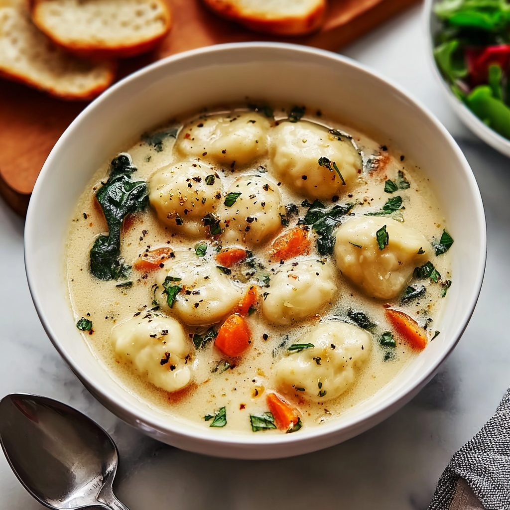 Creamy Olive Garden Chicken Gnocchi Soup Recipe - Recipe Image