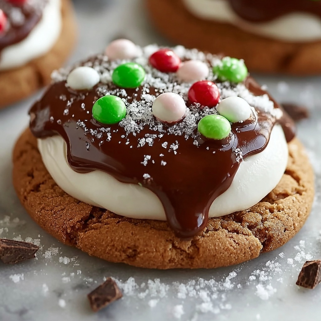 Gooey Hot Cocoa Cookies with Marshmallow Topping Recipe - Recipe Image