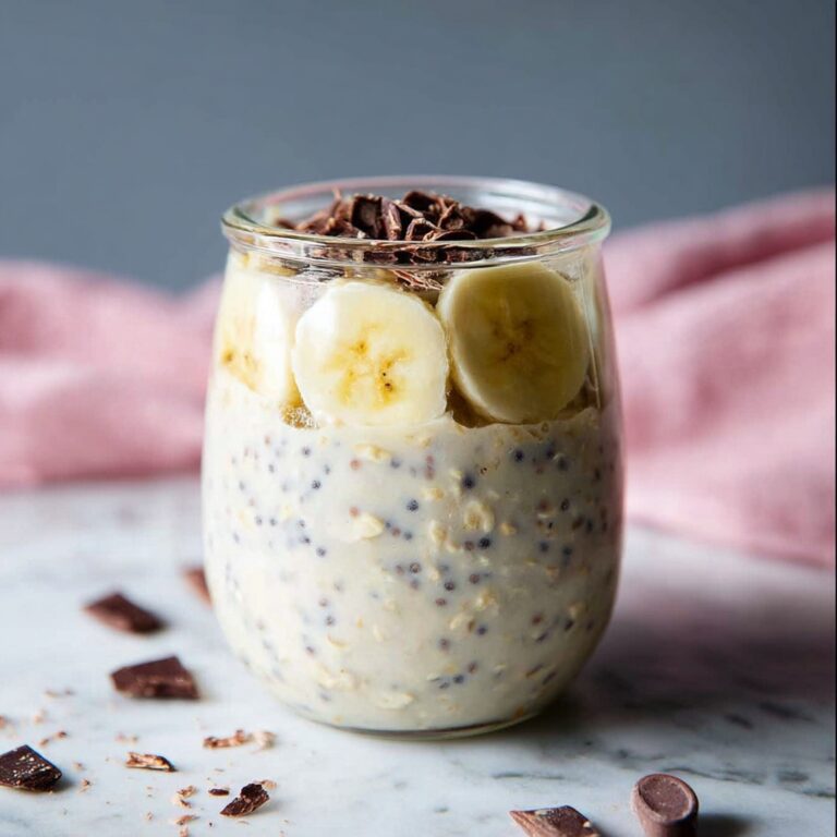Banana Chocolate Chip Overnight Oats Recipe
