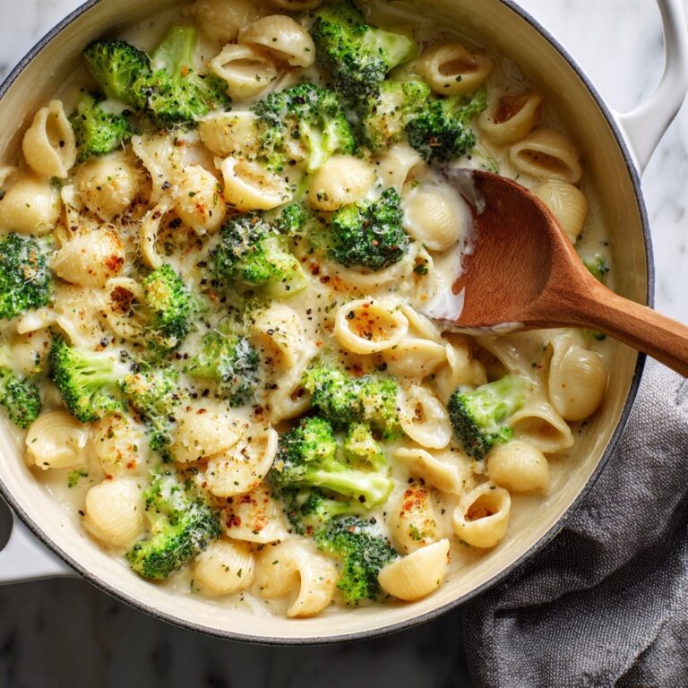One Pot Creamy Broccoli Pasta Recipe