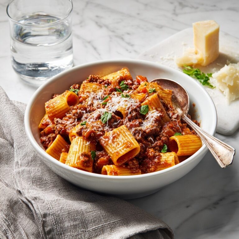 One Pot Rigatoni Bolognese Recipe