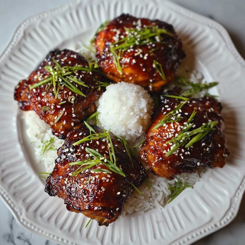 Air Fryer Korean Soy Garlic Chicken Thighs Recipe - Recipe Image