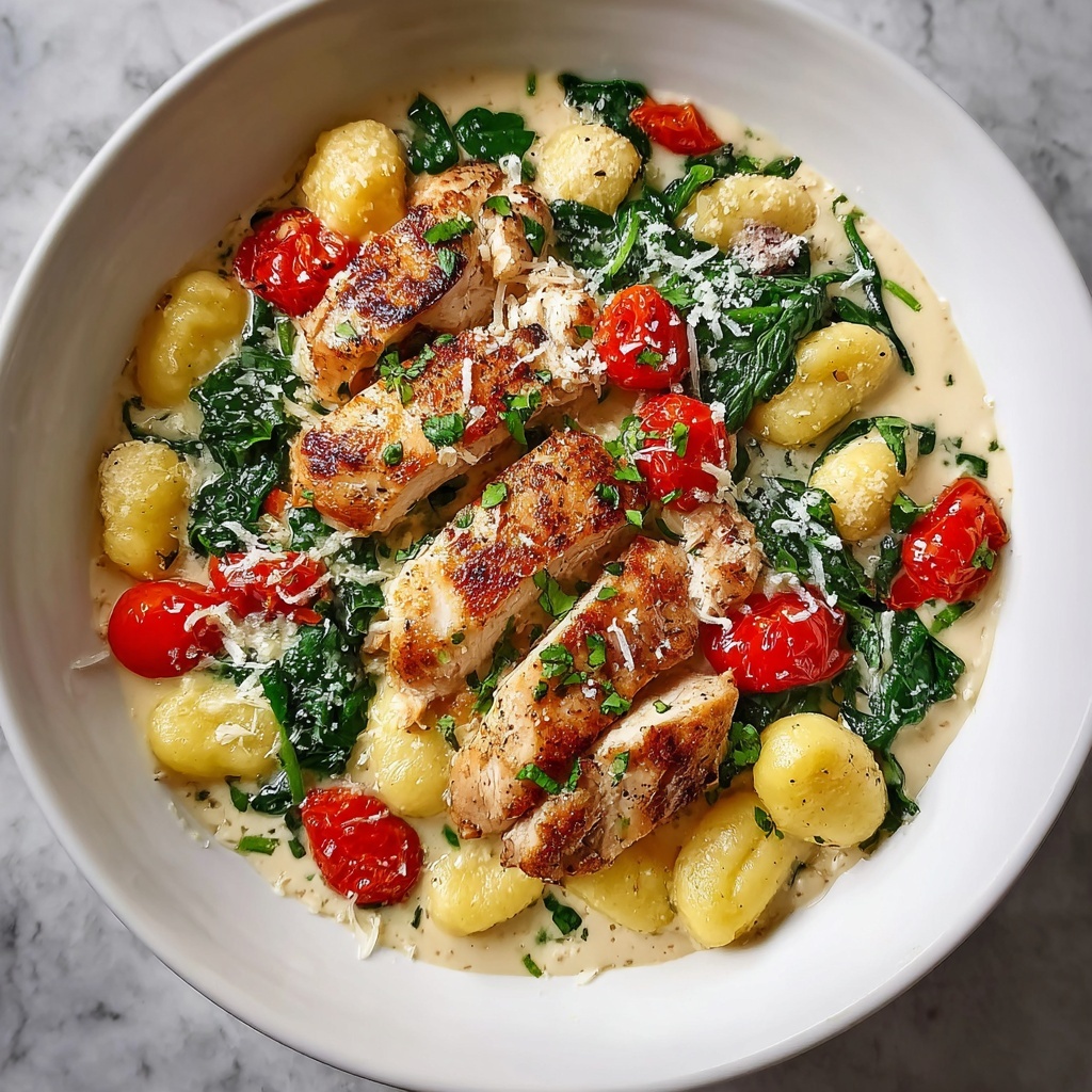 Garlic Chicken Gnocchi Skillet Recipe - Recipe Image