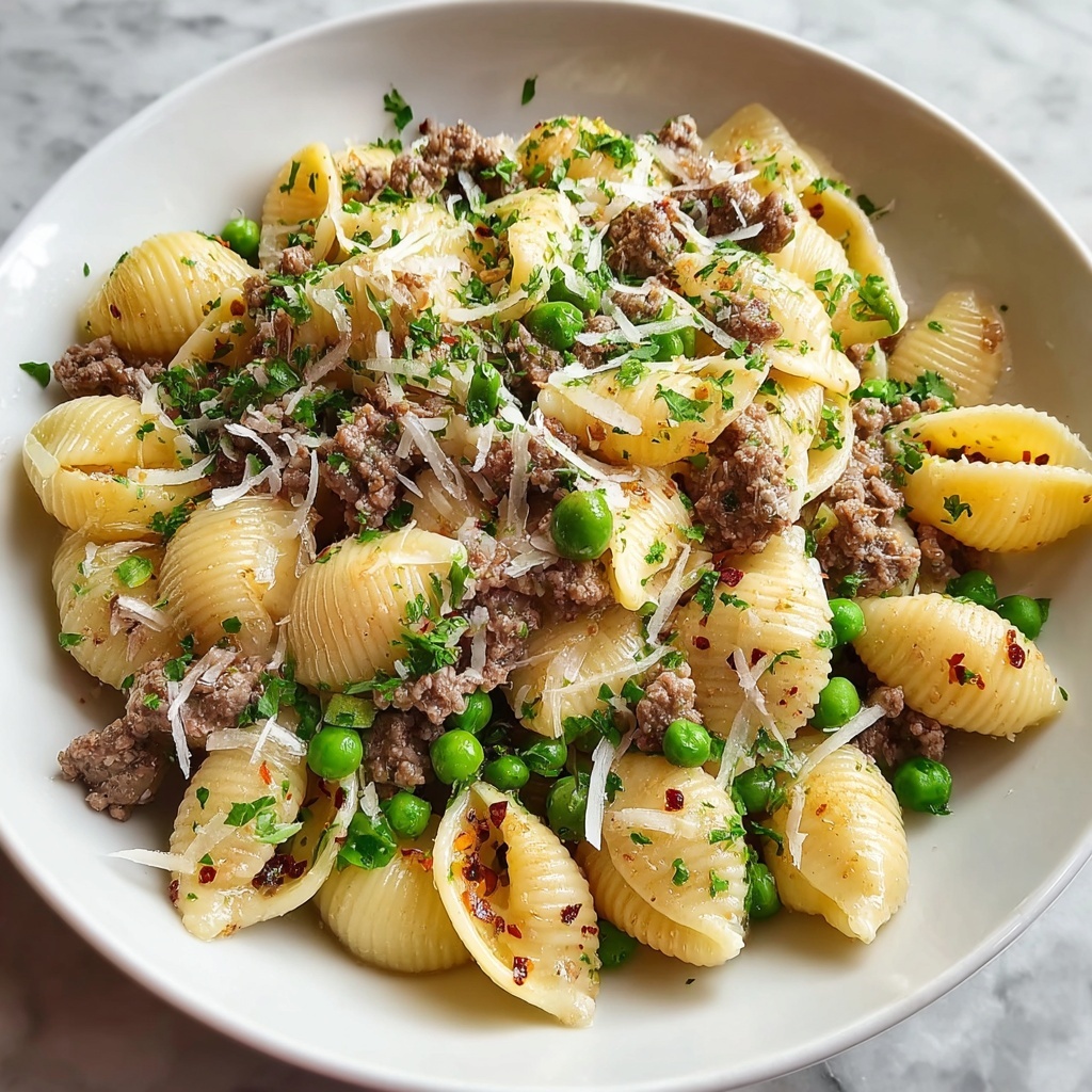 Creamy Beef and Shells Recipe - Recipe Image