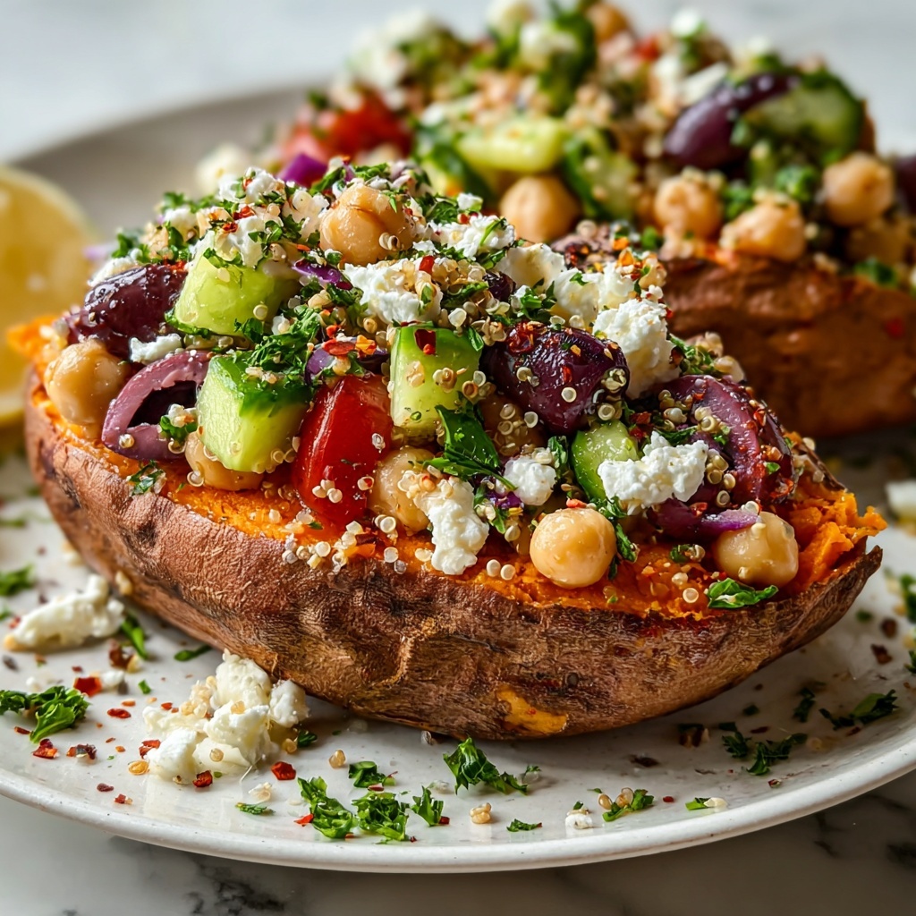 Mediterranean Stuffed Sweet Potatoes Recipe - Recipe Image
