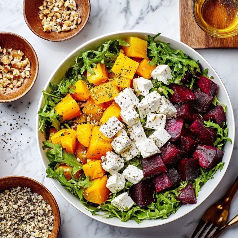 Beet Salad with Feta, Walnuts, and Lemon Olive Oil Dressing Recipe
