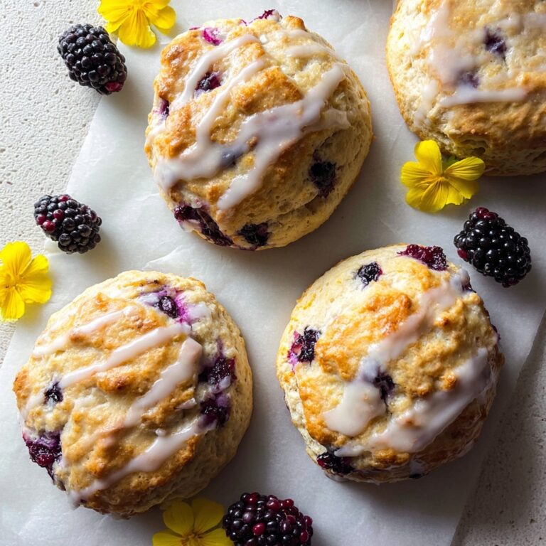 Earl Grey Blackberry Scones with Lemon Glaze Recipe