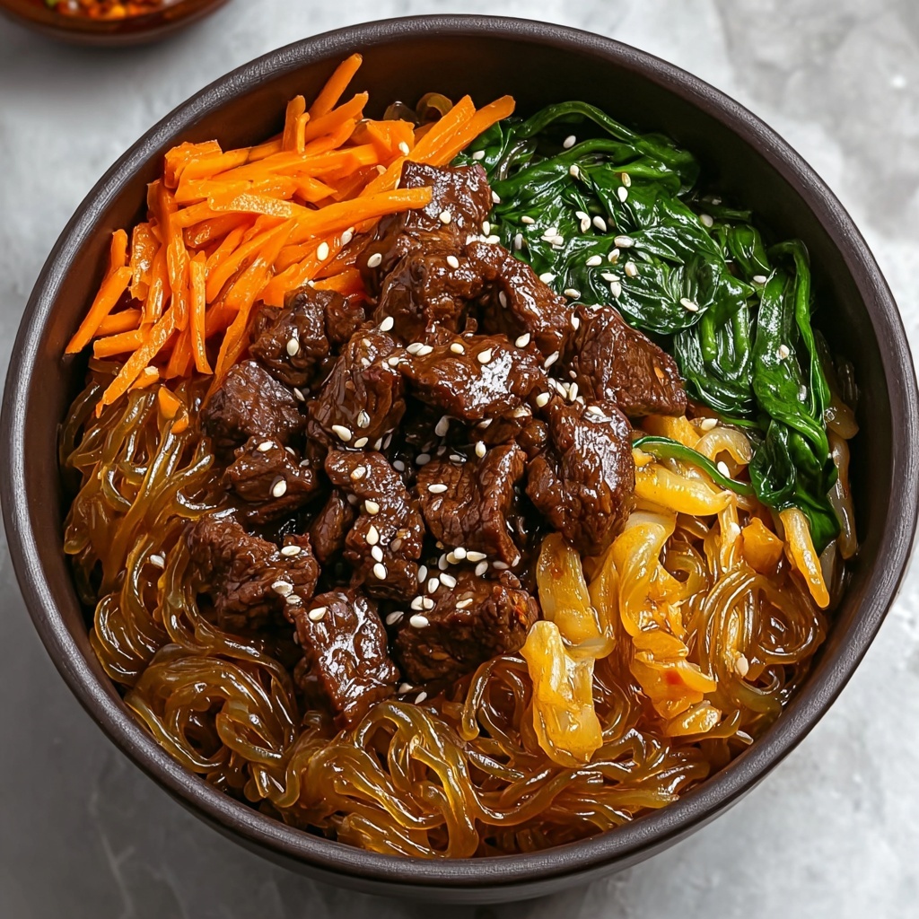 Japchae (Korean Glass Noodle Stir-Fry) Recipe - Recipe Image