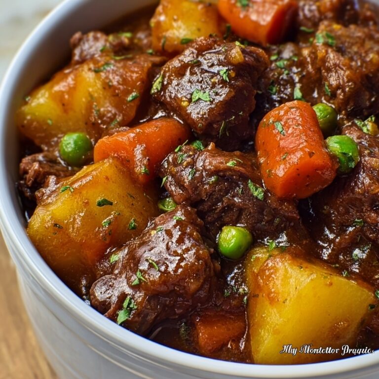 Hearty Slow Cooker Beef Stew with Red Wine and Vegetables Recipe