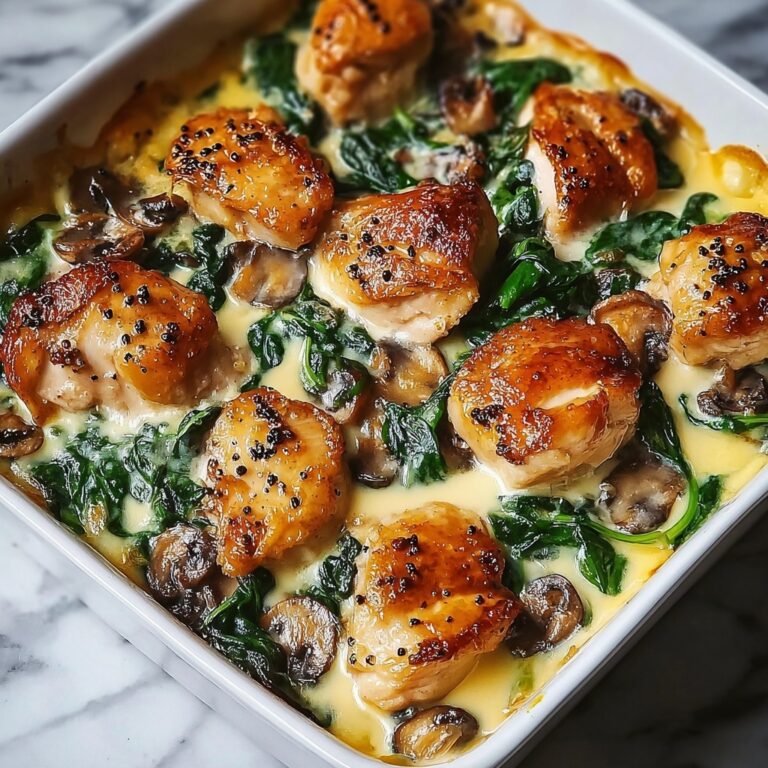 Chicken, Spinach, and Mushroom Low Carb Oven Dish Recipe