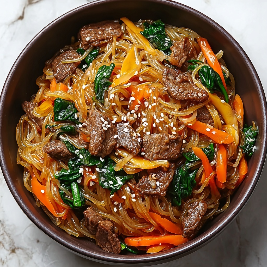 Japchae (Korean Glass Noodle Stir-Fry) Recipe - Recipe Image