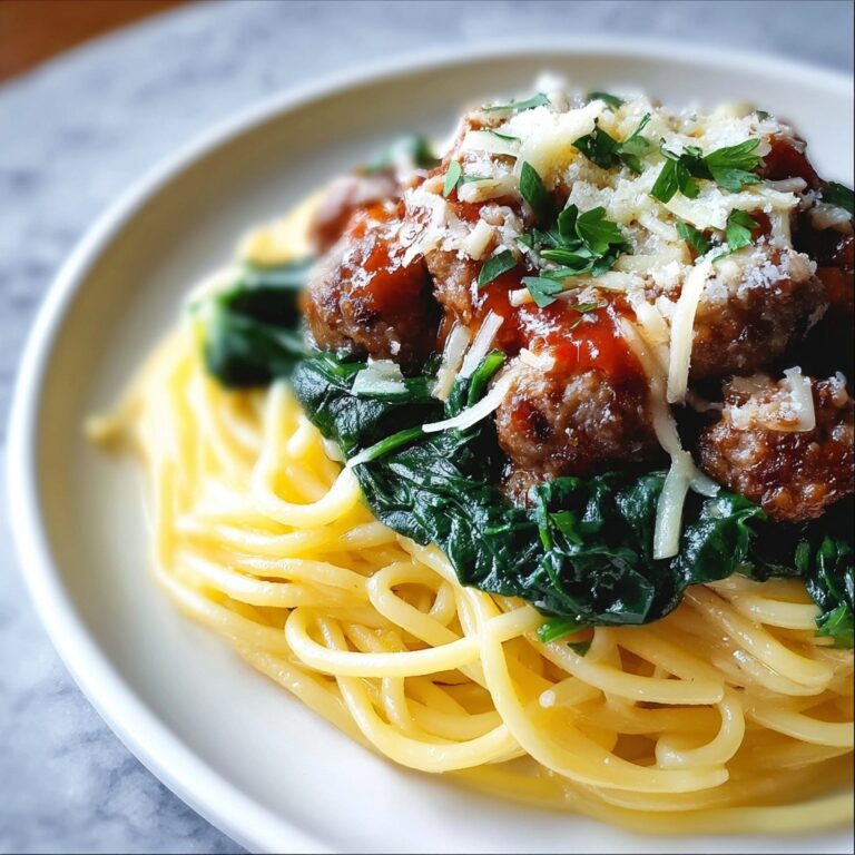 Indulgent Garlic Butter Spaghetti with Cheesy Italian Sausage Recipe