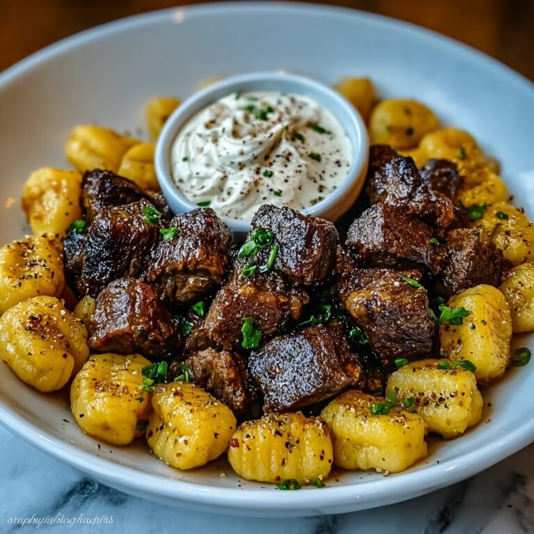 Juicy Garlic Butter Steak Bites & Creamy Chipotle White Cheddar Shells Recipe