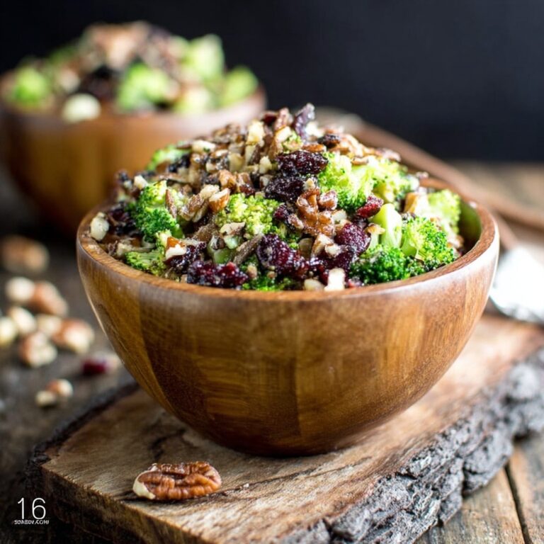 Chopped Broccoli Salad with Balsamic, Walnuts and Cranberries Recipe