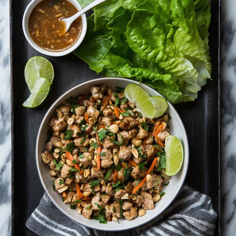 Thai Peanut Chicken Lettuce Wraps Recipe