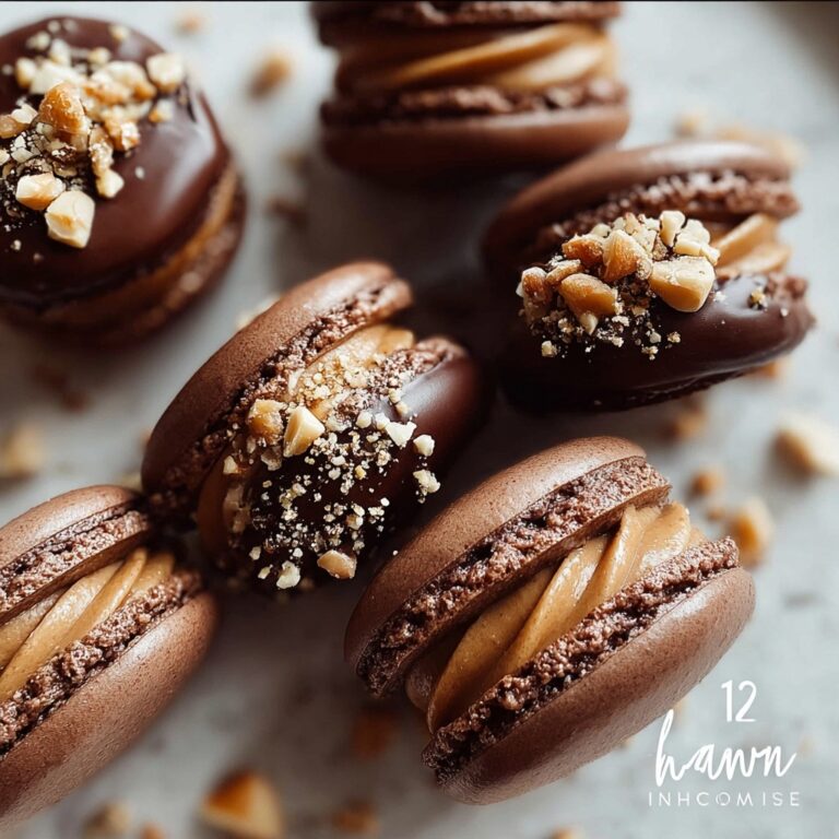 Chocolate Peanut Butter Macarons Recipe