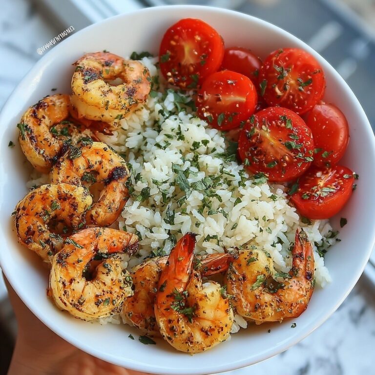 Creamy Garlic Butter Shrimp Bowl with Herb Rice Recipe