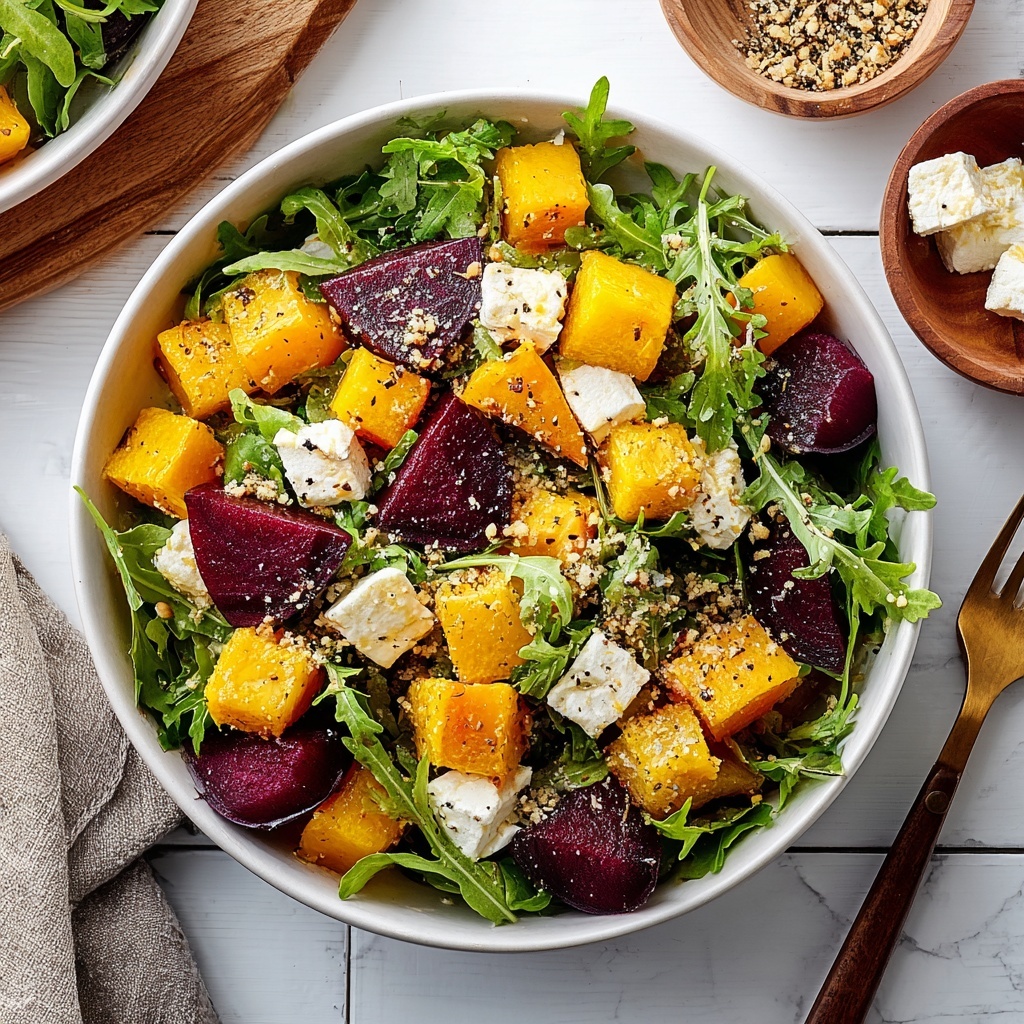 Beet Salad with Feta, Walnuts, and Lemon Olive Oil Dressing Recipe - Recipe Image