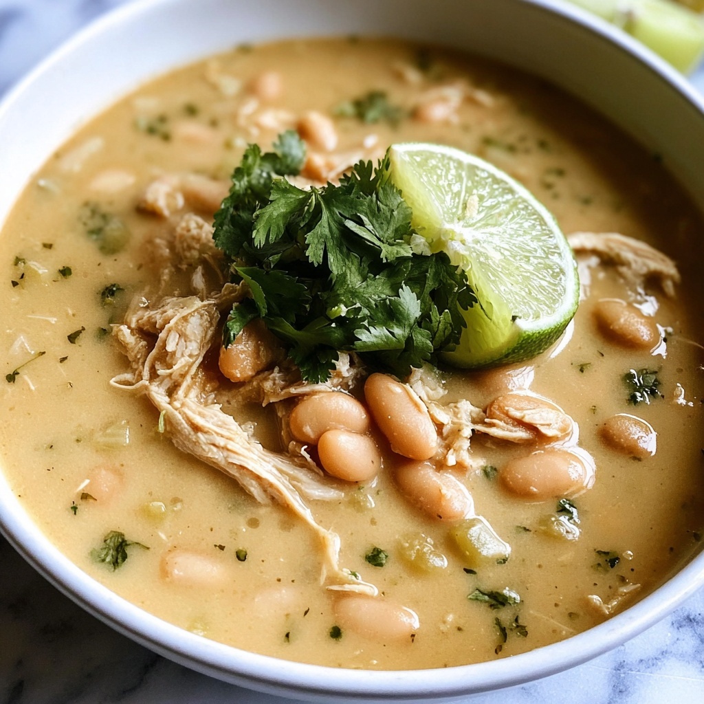 Crockpot Creamy White Chicken Chili Recipe - Recipe Image