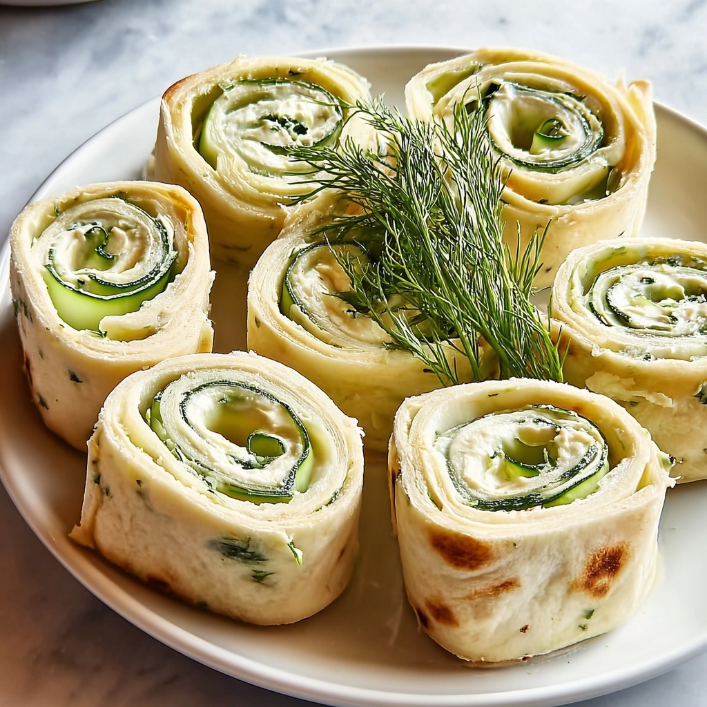 Cucumber and Dill Pinwheels Recipe - Recipe Image