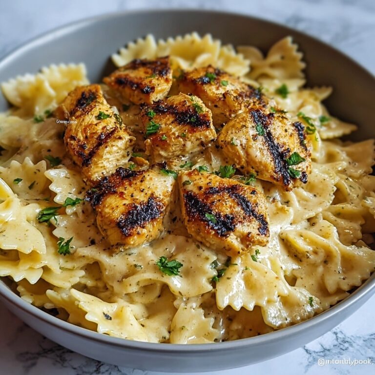 Indulgent Creamy Cajun Chicken Bowtie Pasta with Garlic Cheese Sauce Recipe
