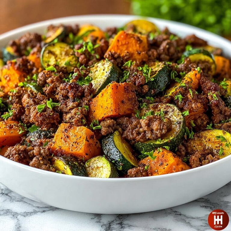 Sweet Potato & Zucchini Ground Beef Skillet Recipe