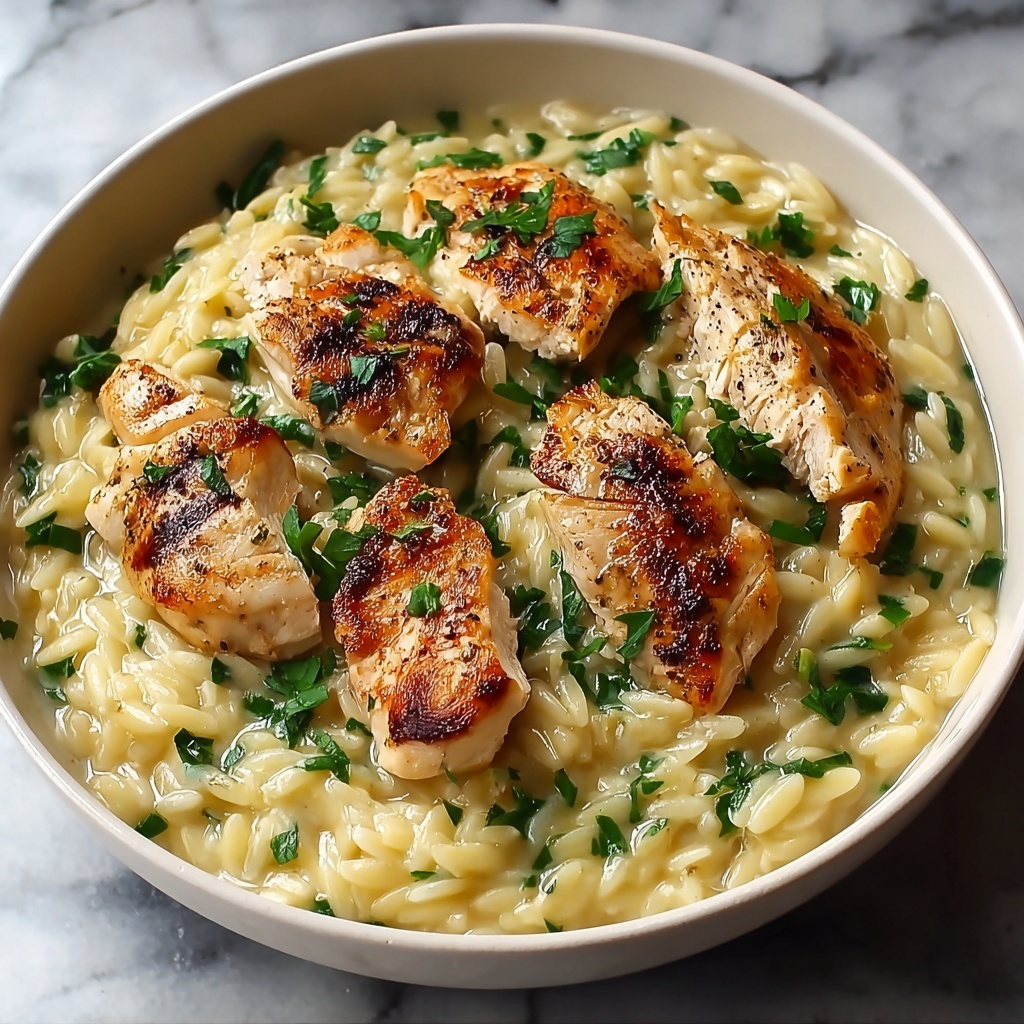Boursin Orzo with Chicken Recipe - Recipe Image