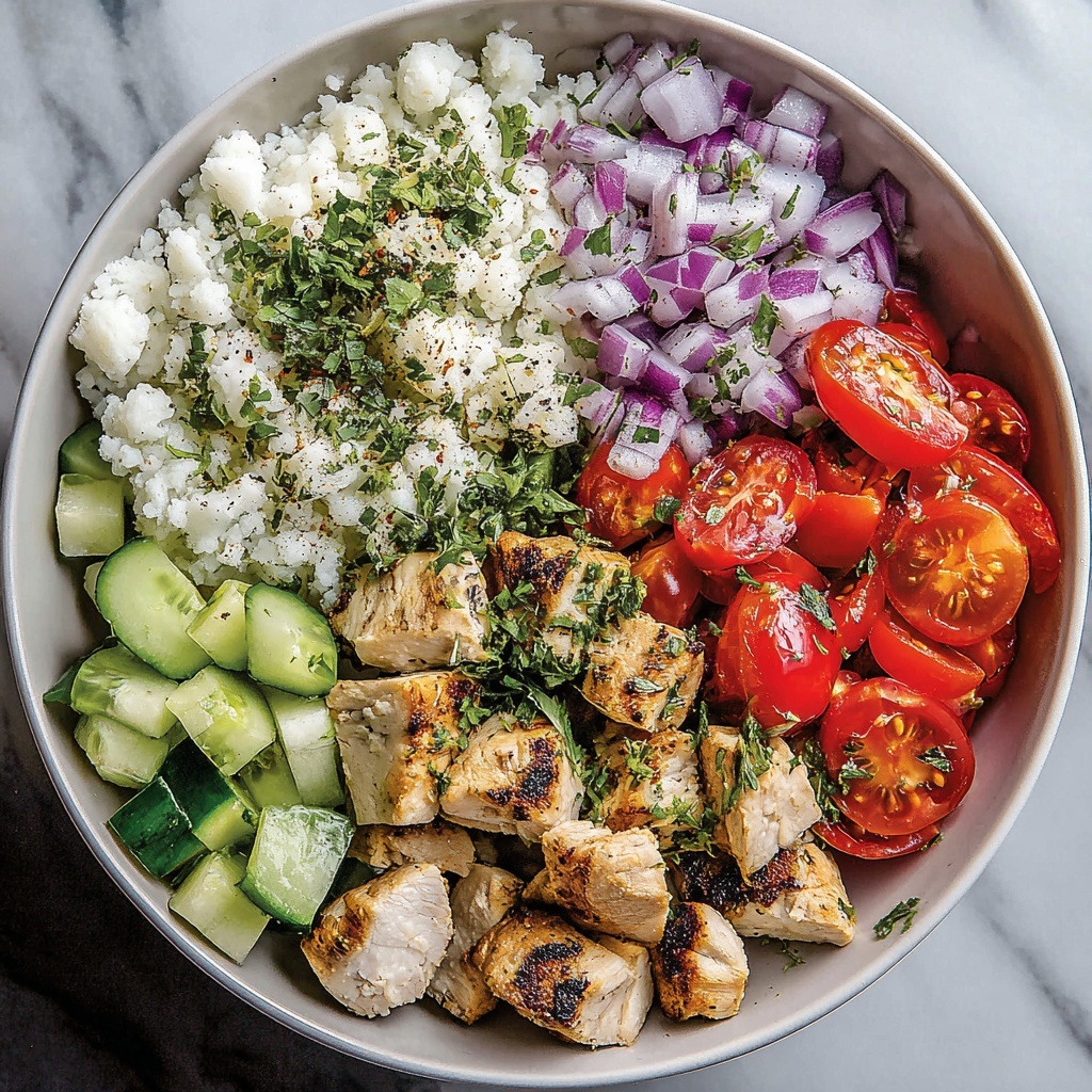 Low-Carb Greek Chicken Bowls Recipe - Recipe Image