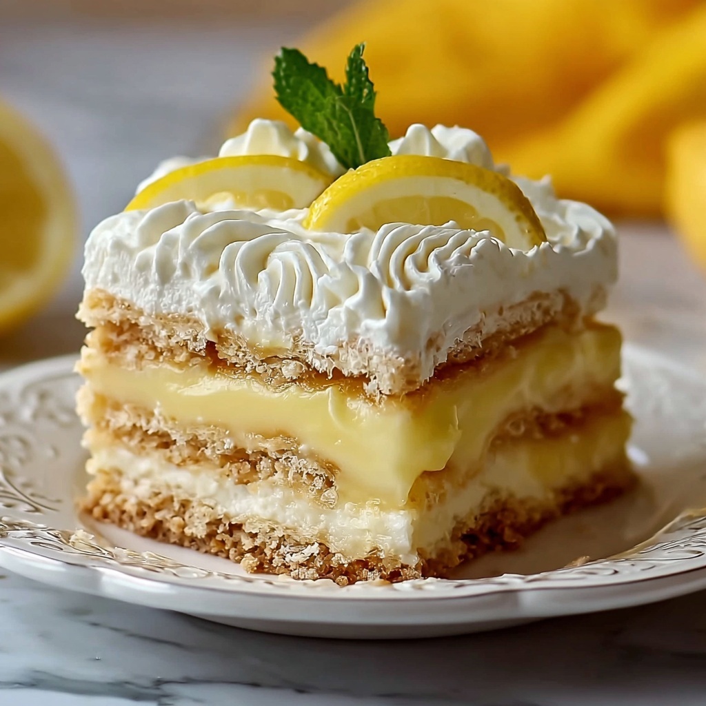 No-Bake Lemon Eclair Cake Recipe - Recipe Image