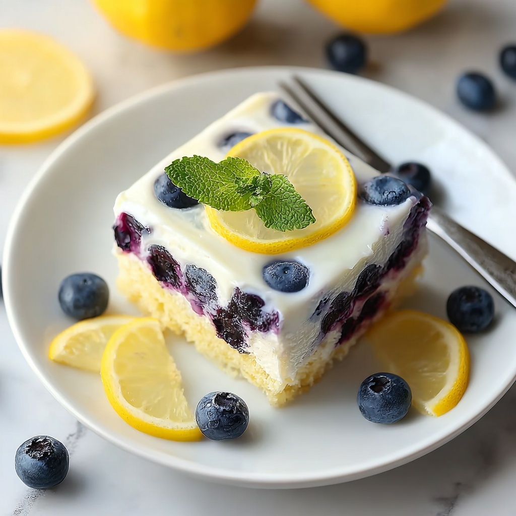 Lemon Blueberry Sheet Cake with Lemon Glaze Recipe - Recipe Image