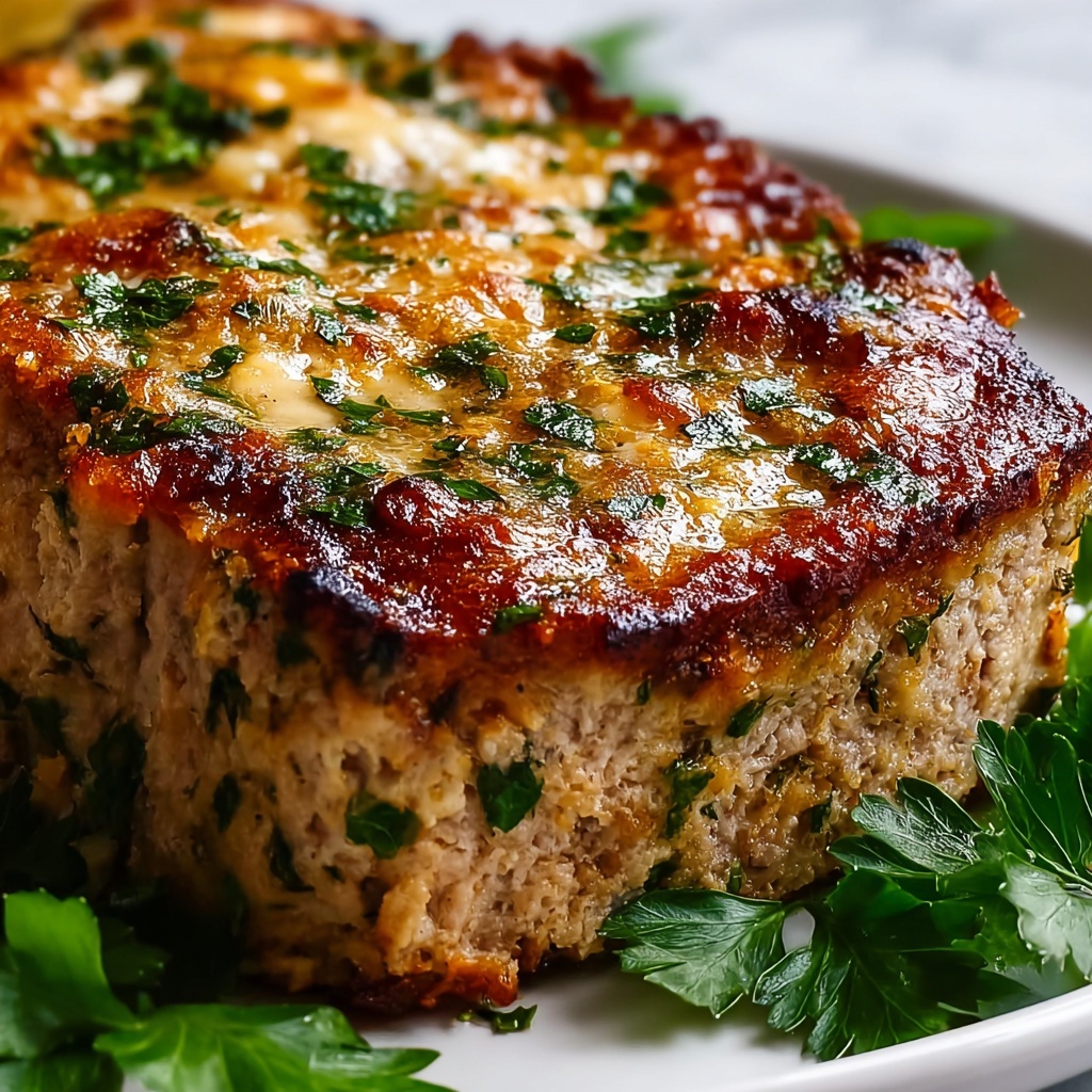 Melt-in-Your-Mouth Garlic Parmesan Chicken Meatloaf Recipe - Recipe Image