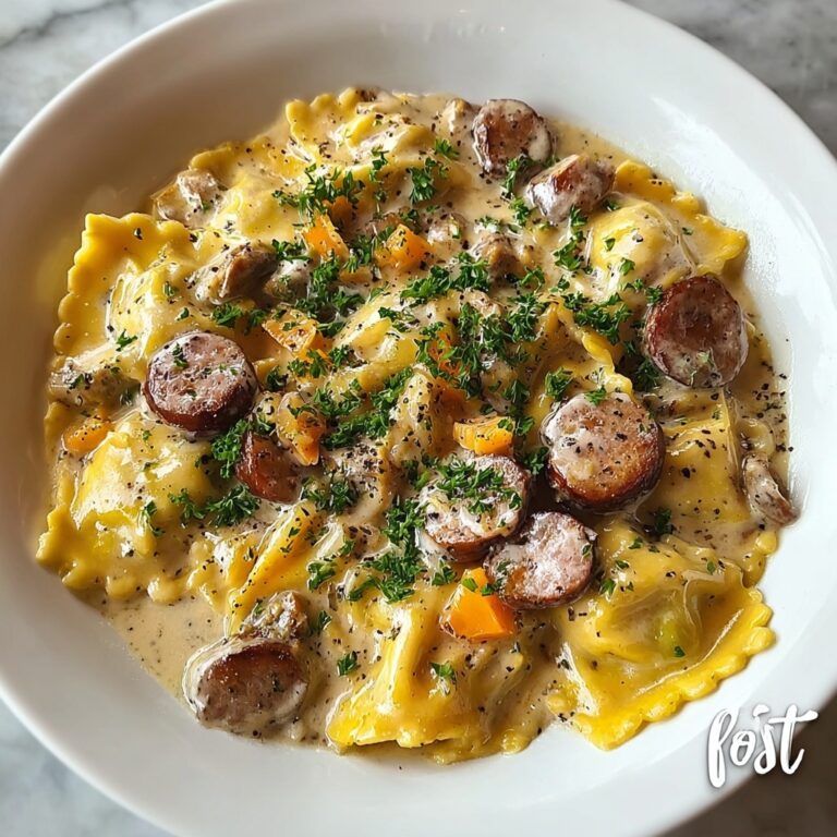 Indulgent Crockpot Pierogi Sausage Casserole Recipe